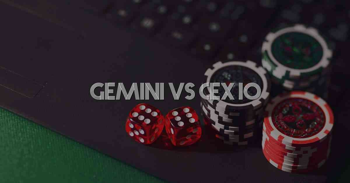 Gemini Vs Cex IO